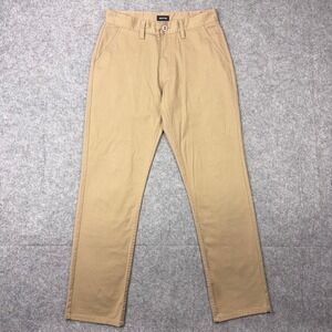 Brixton Pants Mens 31x32 Khaki Choice Regular Fit Straight Chino Stretch Skate